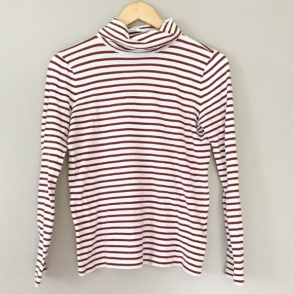 Madewell Tops - Perfect Fall Whisper Cotton Turtleneck Striped